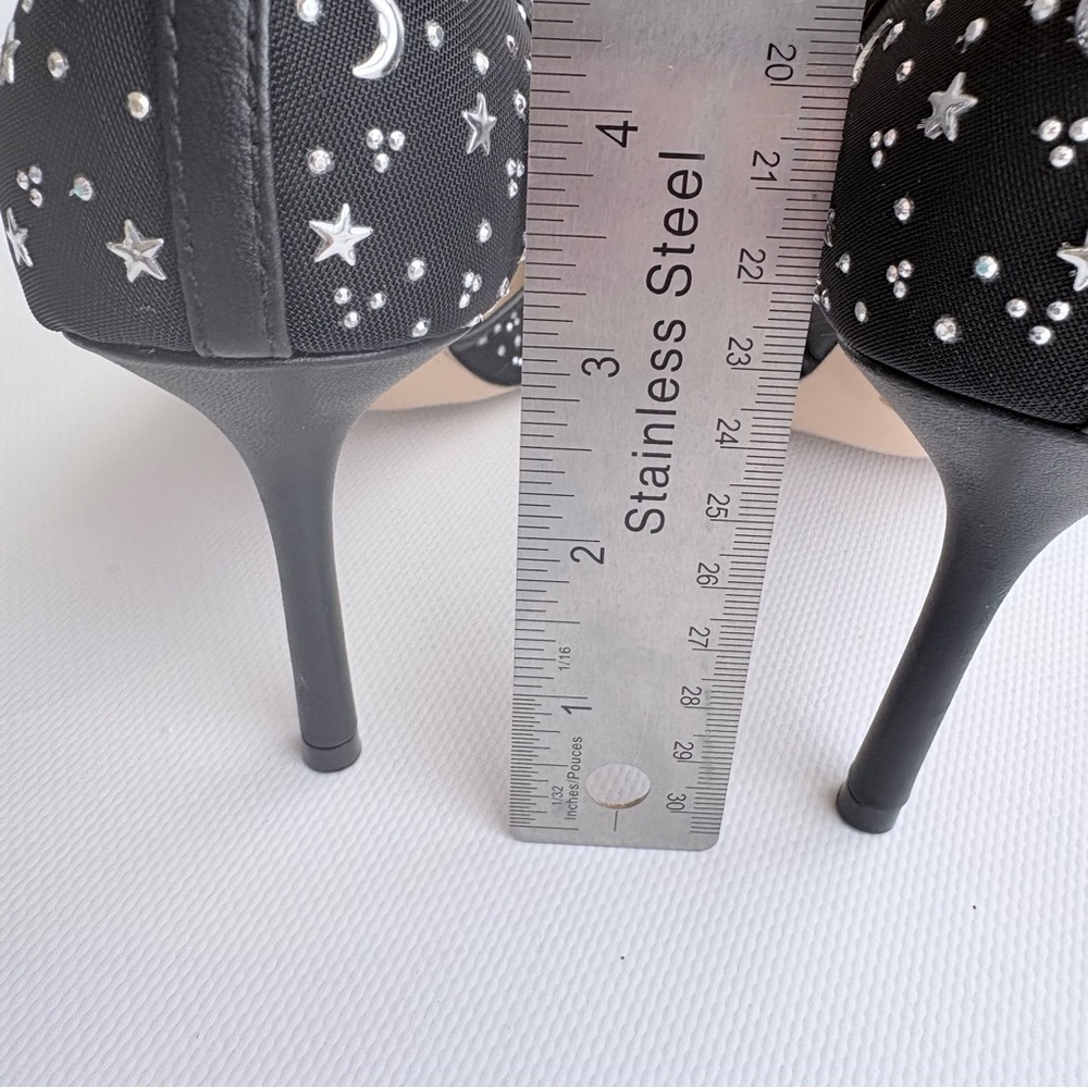 Katy Perry Collections Black Mesh Pointed Toe Sheer Heels Wome's Shoes Size 6.5 - Picture 8 of 8